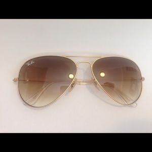 Authentic Ray Ban Aviators RB3025 Large 158/14